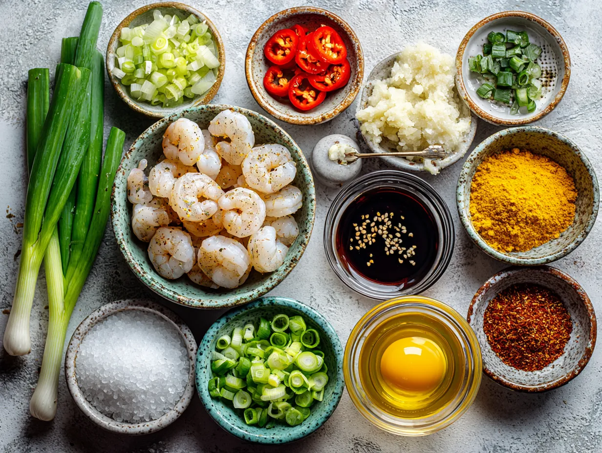 Ingredients for Honey Garlic Grilled Shrimp Skewers