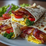 Low Calorie Turkey Bacon & Egg Wraps