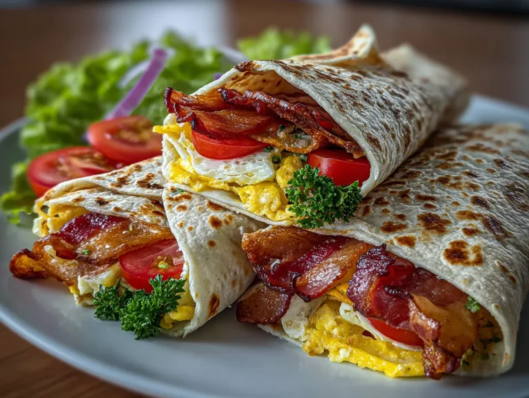 Low Calorie Turkey Bacon & Egg Wraps