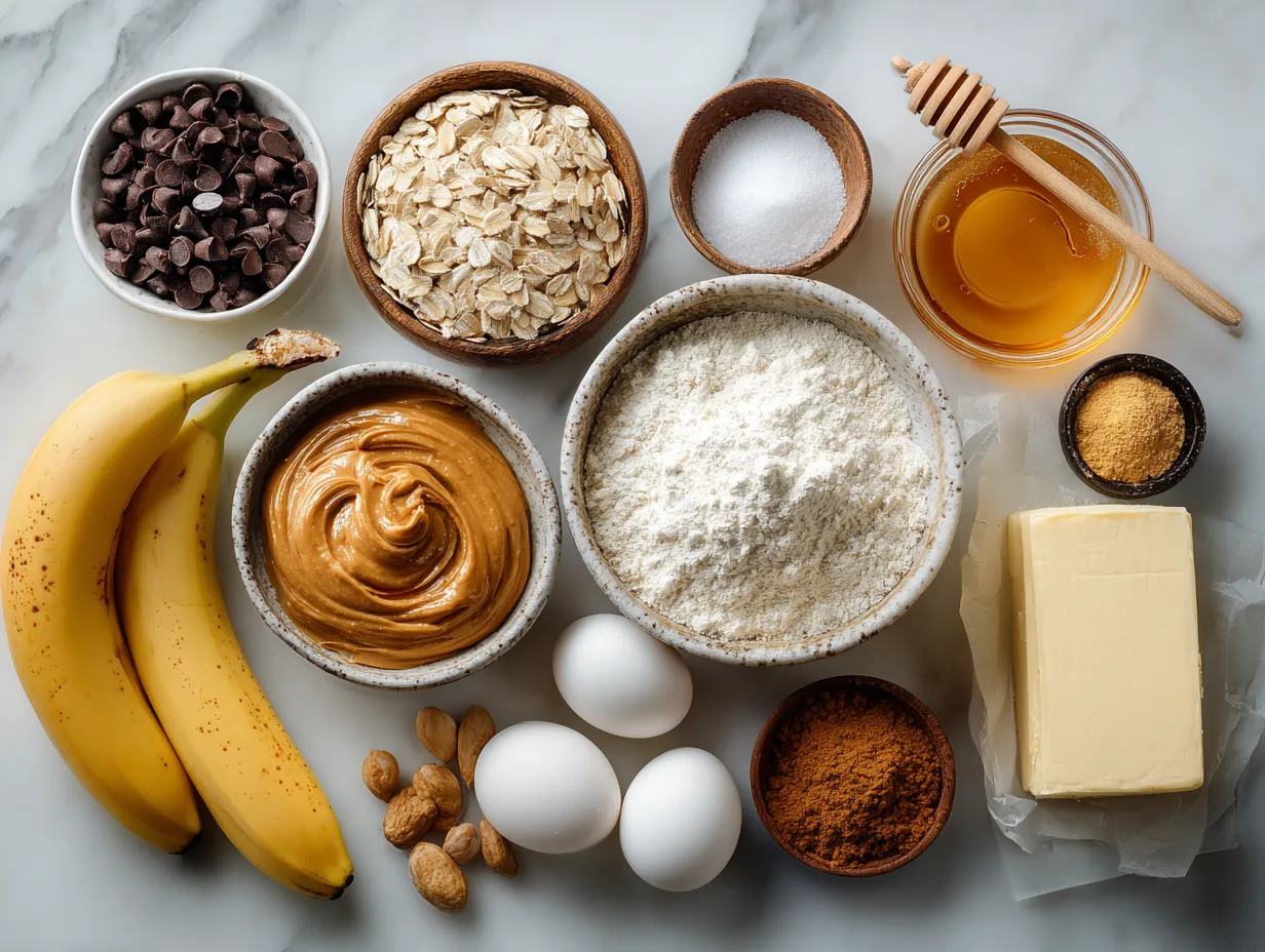 Ingredients for No-Bake Peanut Butter Bars Keto Friendly
