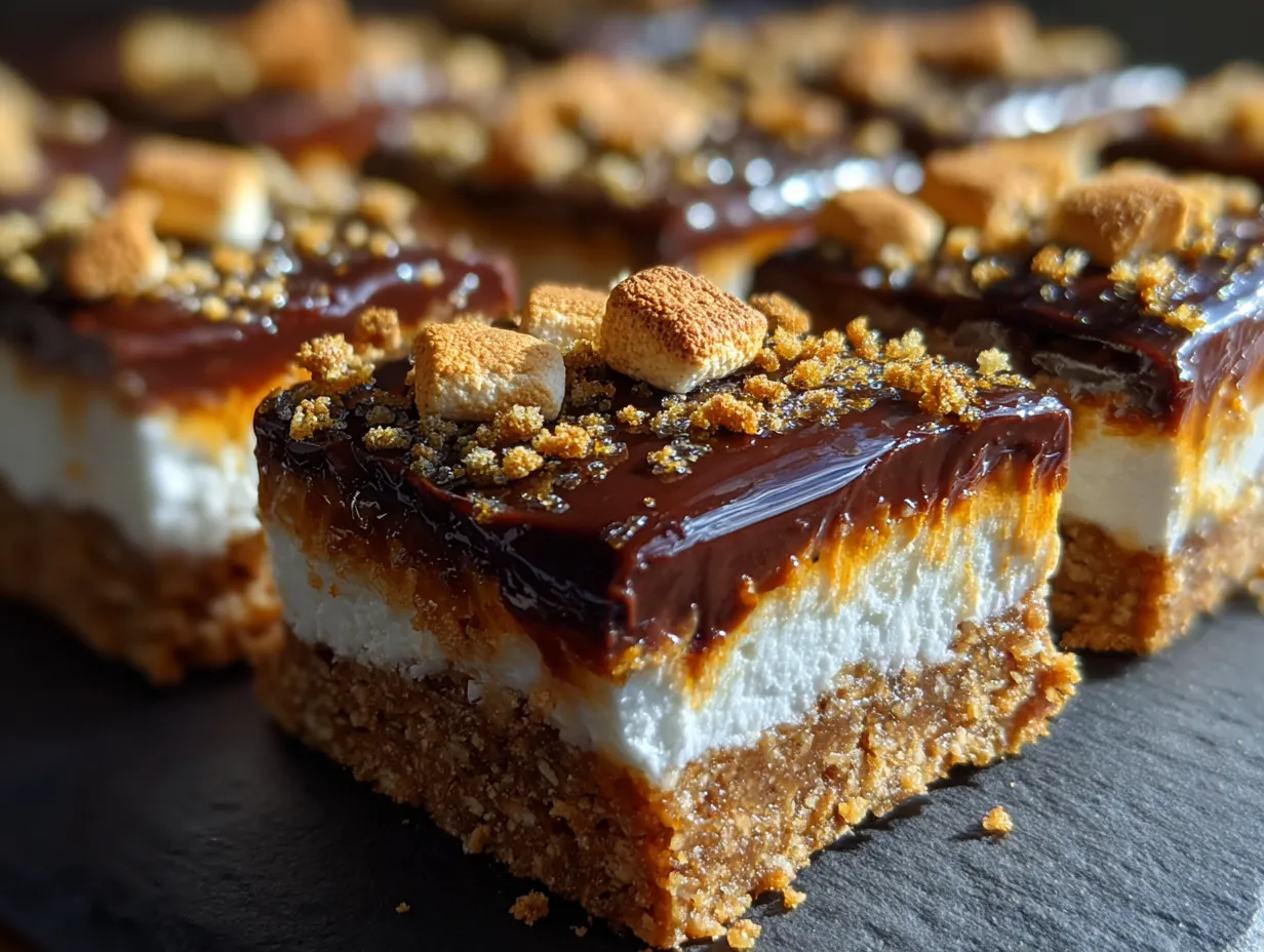 No-Bake S'mores Protein Bars