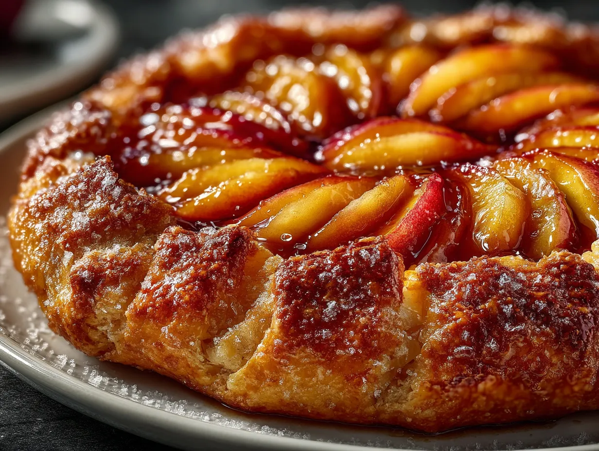 Served Low Carb Peach Galette