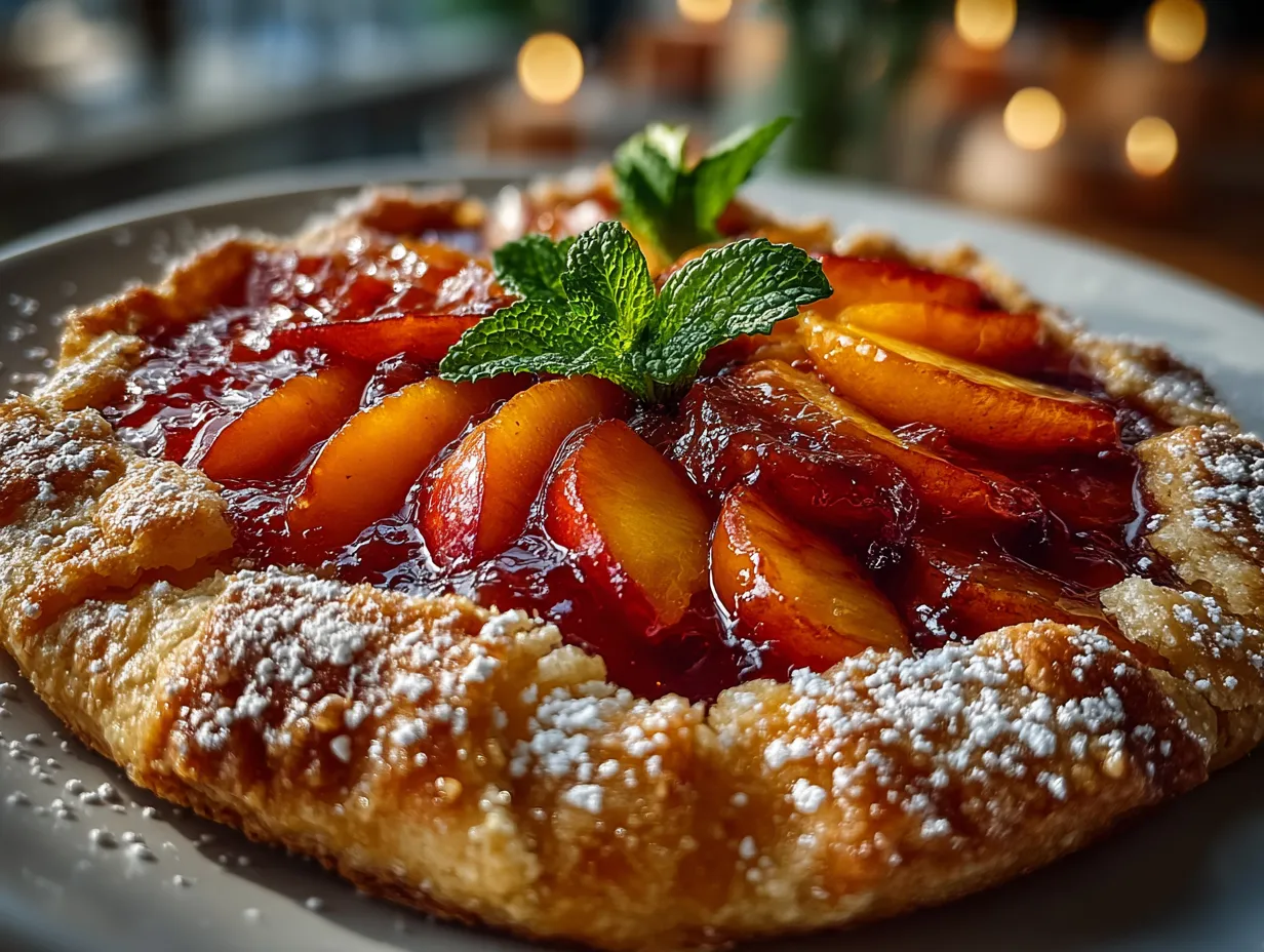 Peach Galette with Low Carb Crust