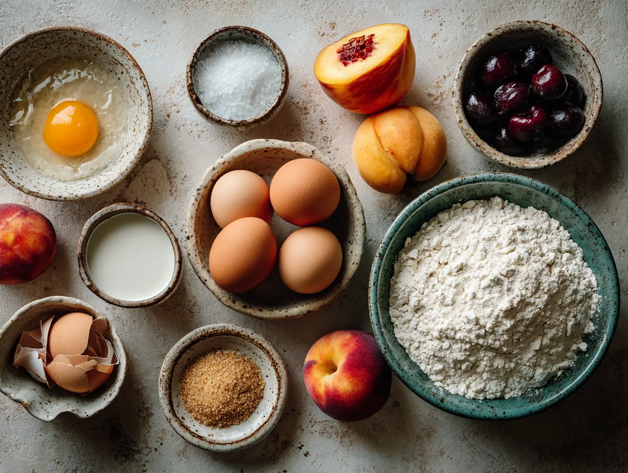 Ingredients for Peach Galette with Low Carb Crust
