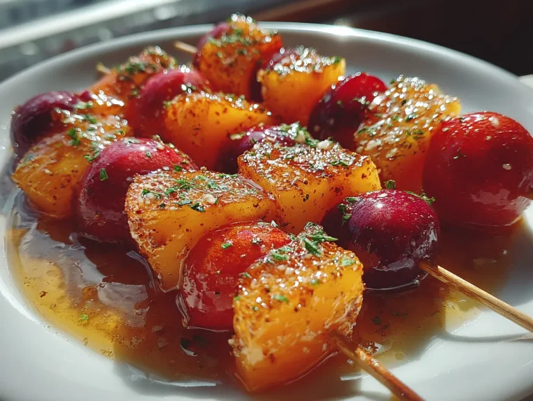 Peach & Honey Fruit Skewers