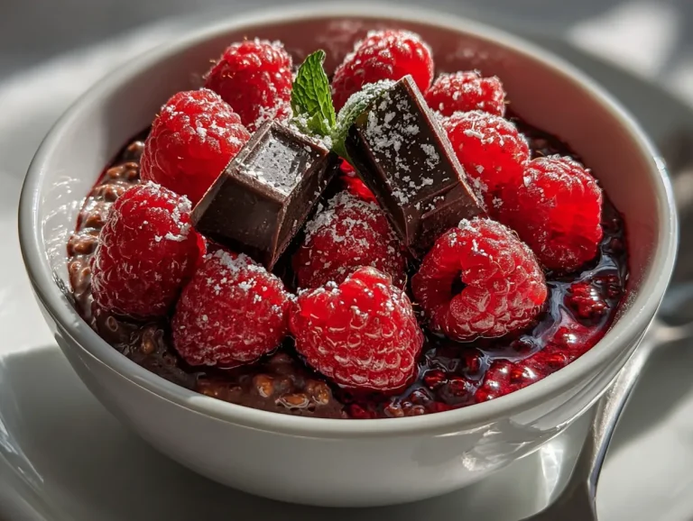 Raspberry & Dark Chocolate Overnight Oats