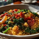 Savory Breakfast Quinoa with Spinach