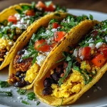 Scrambled Egg & Black Bean Protein Tacos