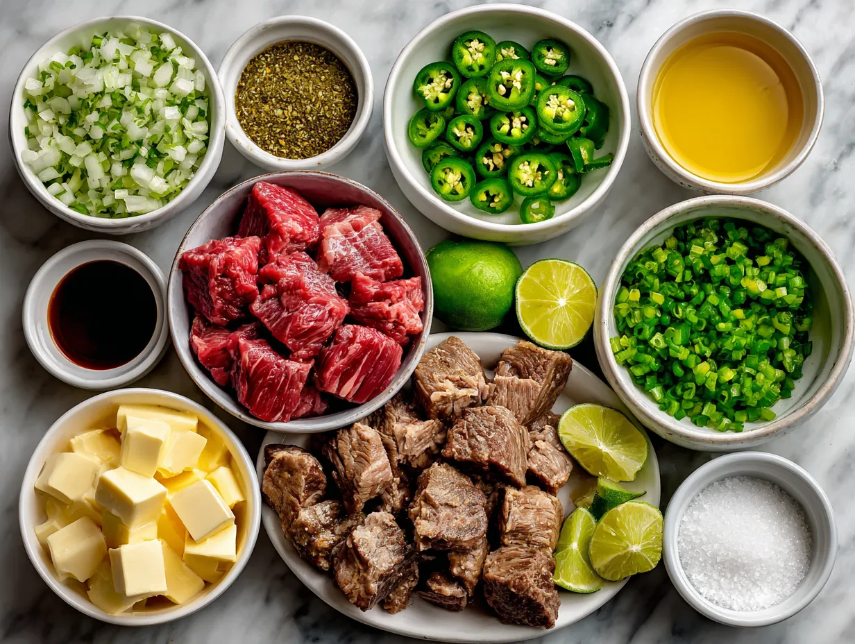Ingredients for Slow Cooker Beef Carnitas Pork-Free