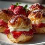 Strawberry Protein Cream Puffs