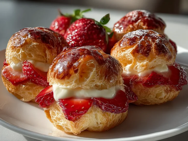 Strawberry Protein Cream Puffs