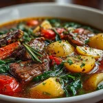 Summer Harvest Vegetable Beef Soup