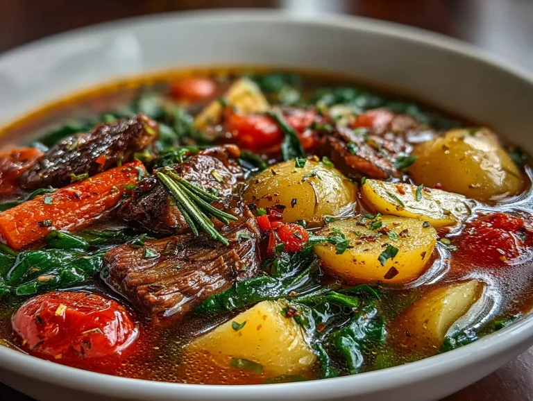 Summer Harvest Vegetable Beef Soup