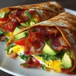 Turkey Bacon & Avocado Breakfast Wraps