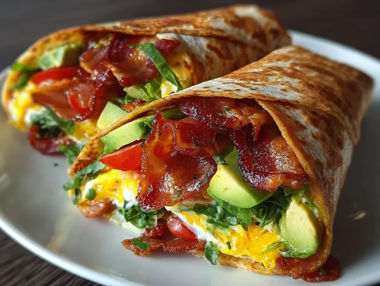 Turkey Bacon & Avocado Breakfast Wraps