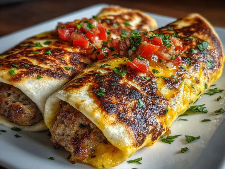 Turkey Sausage Breakfast Burritos (Low Carb)