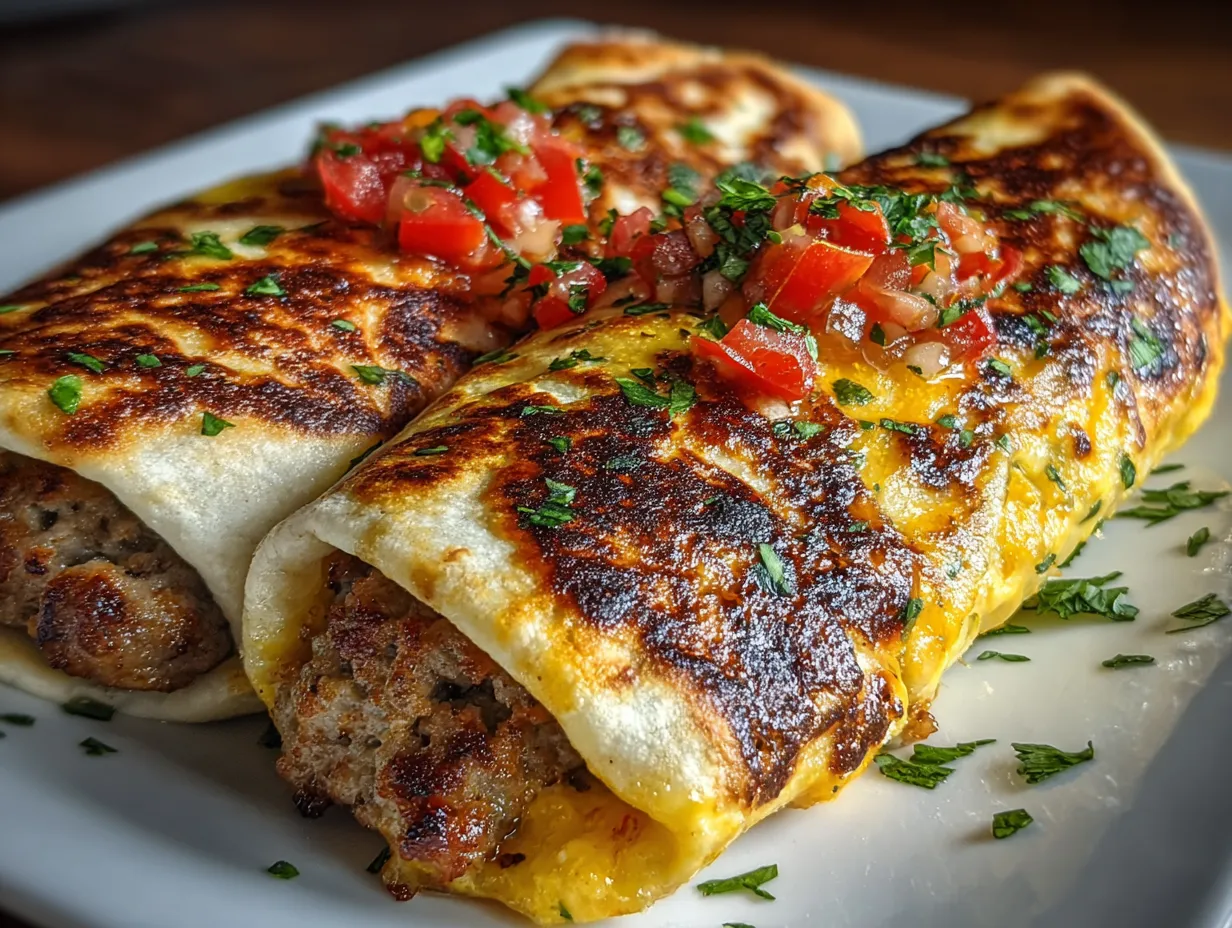 Turkey Sausage Breakfast Burritos (Low Carb)