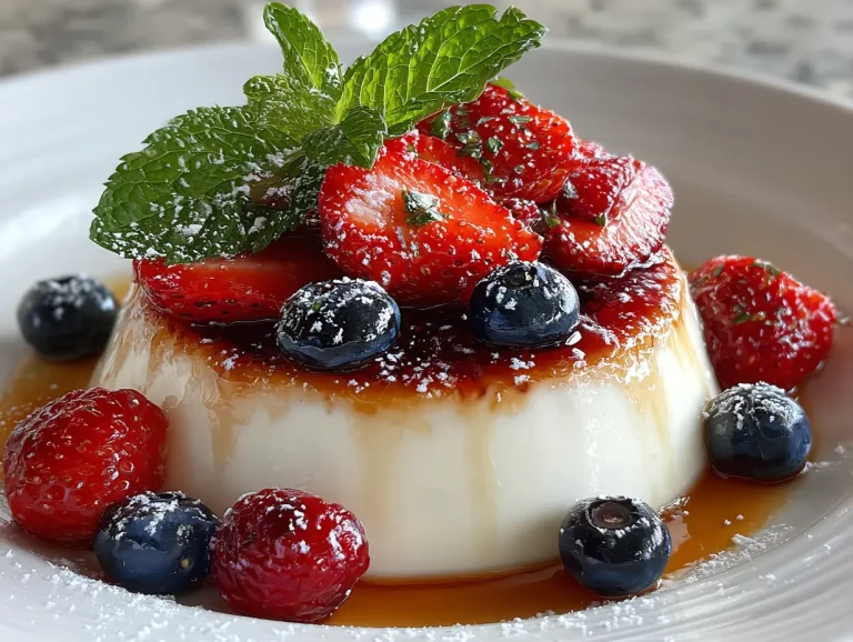 Vanilla Bean Panna Cotta with Berries