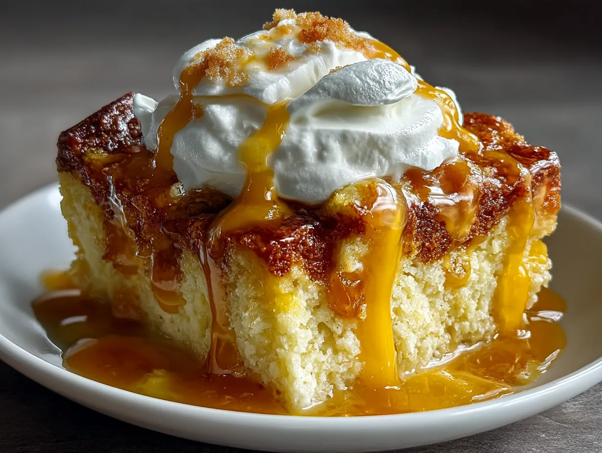 Served Vanilla Peach Protein Mug Cake ready to eat