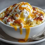 Vanilla Peach Protein Mug Cake