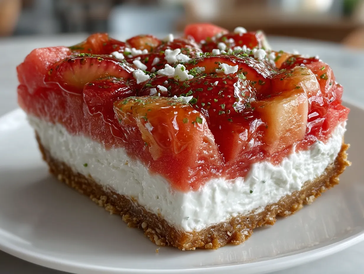 Serving Watermelon Pizza with Greek Yogurt Frosting