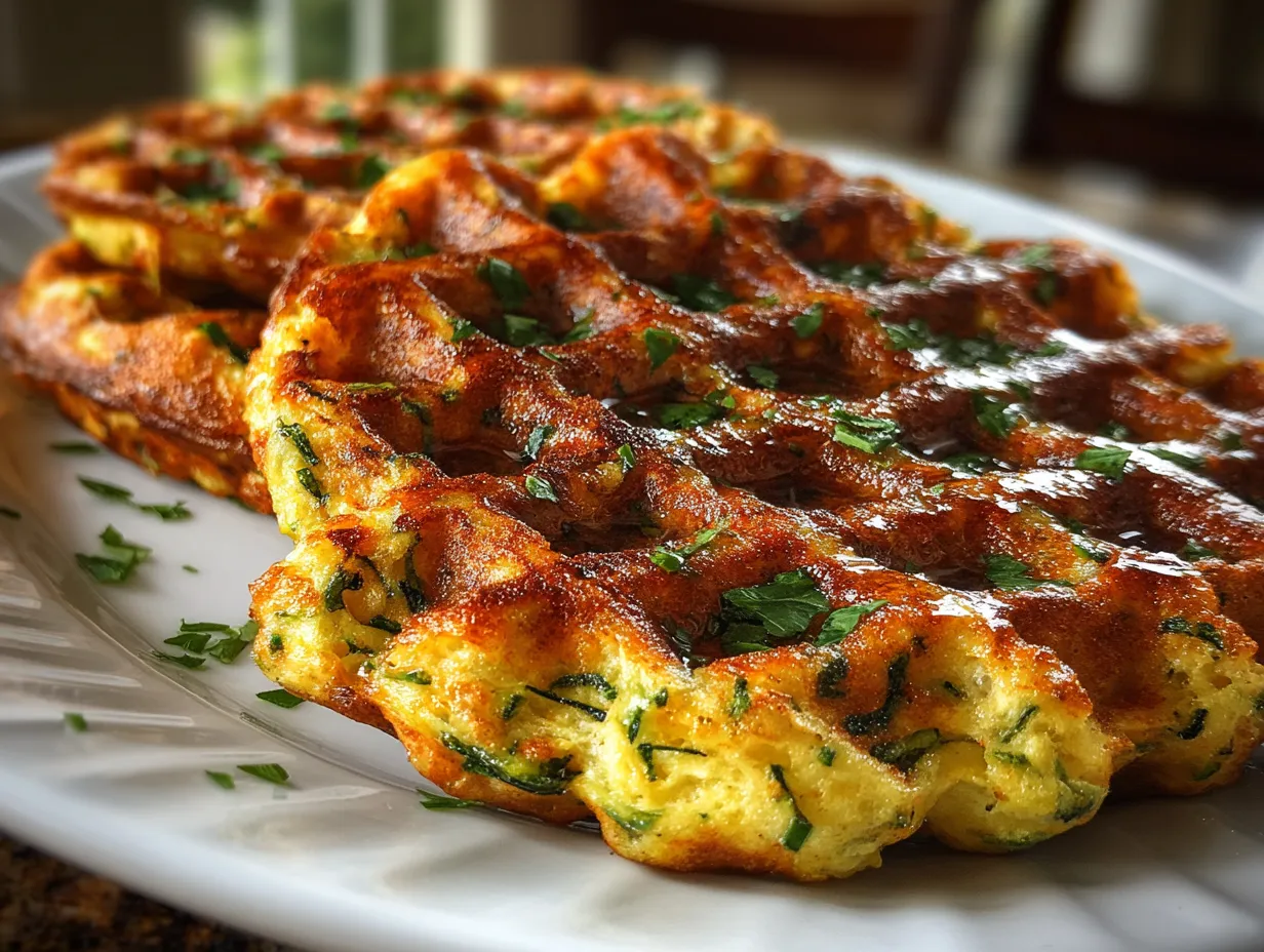 Zucchini Protein Waffles (Sugar-Free)