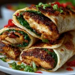 Air Fryer Crispy Chicken & Spinach Wraps