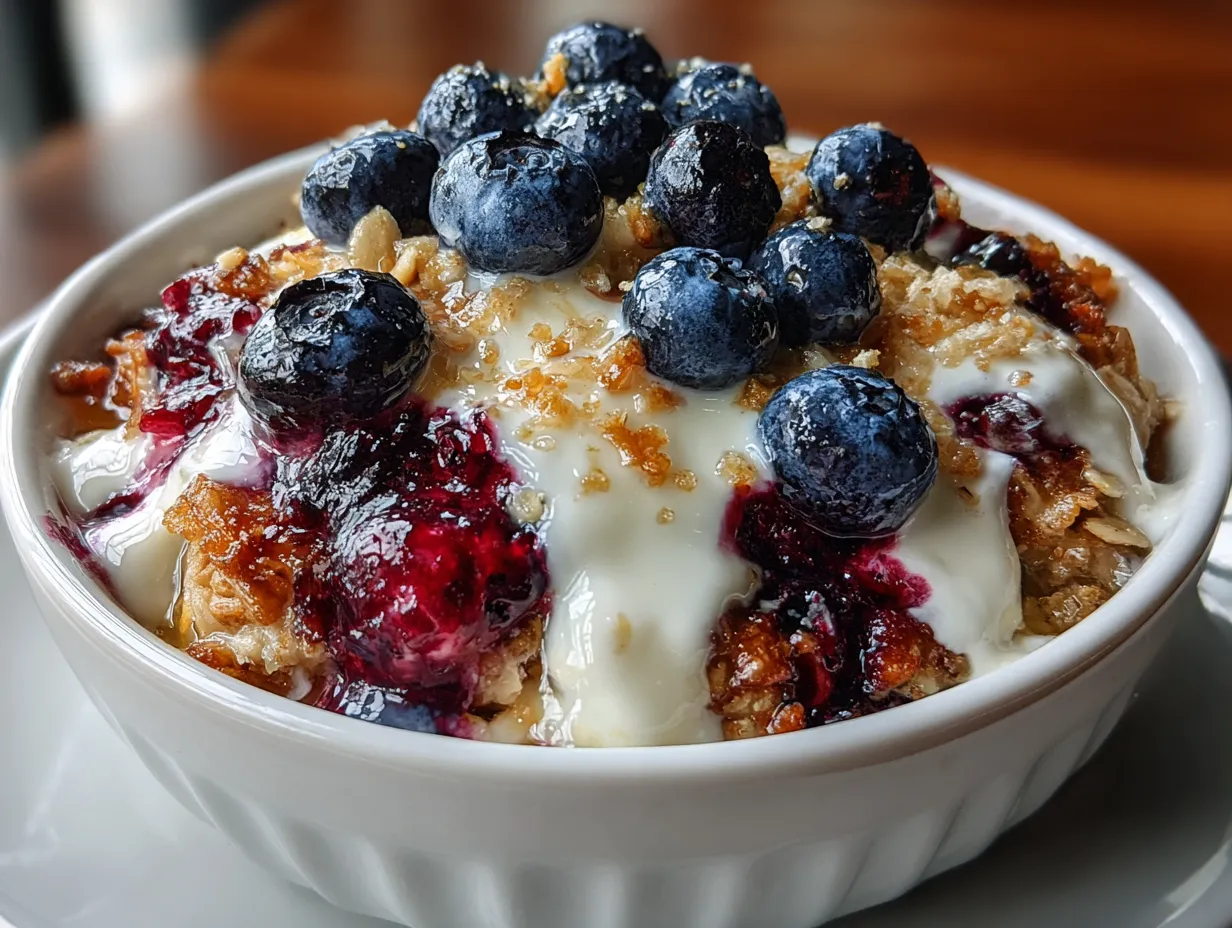 Blueberry Lemon Baked Oatmeal (Cold)