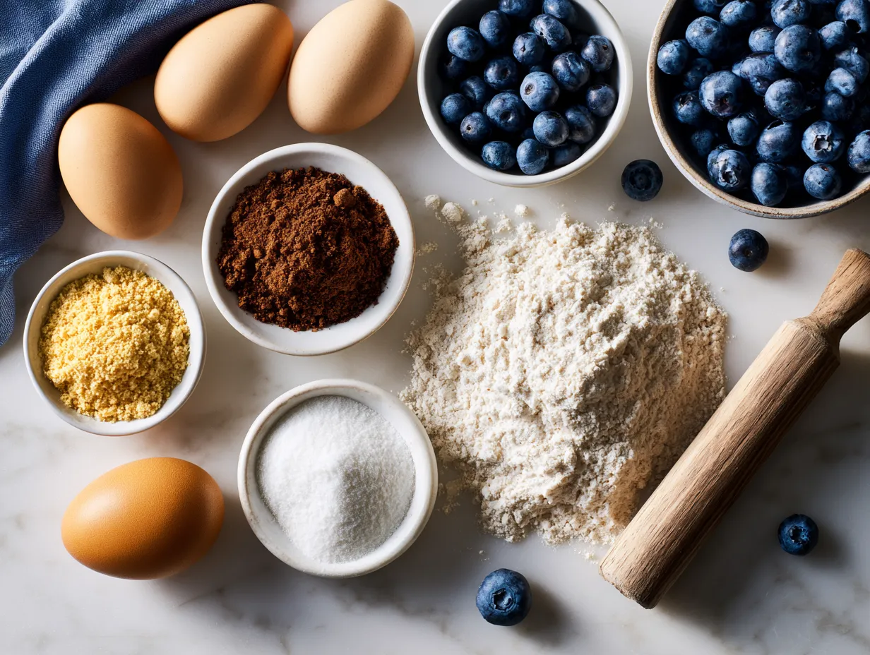Ingredients for Blueberry Muffin Protein Cookies