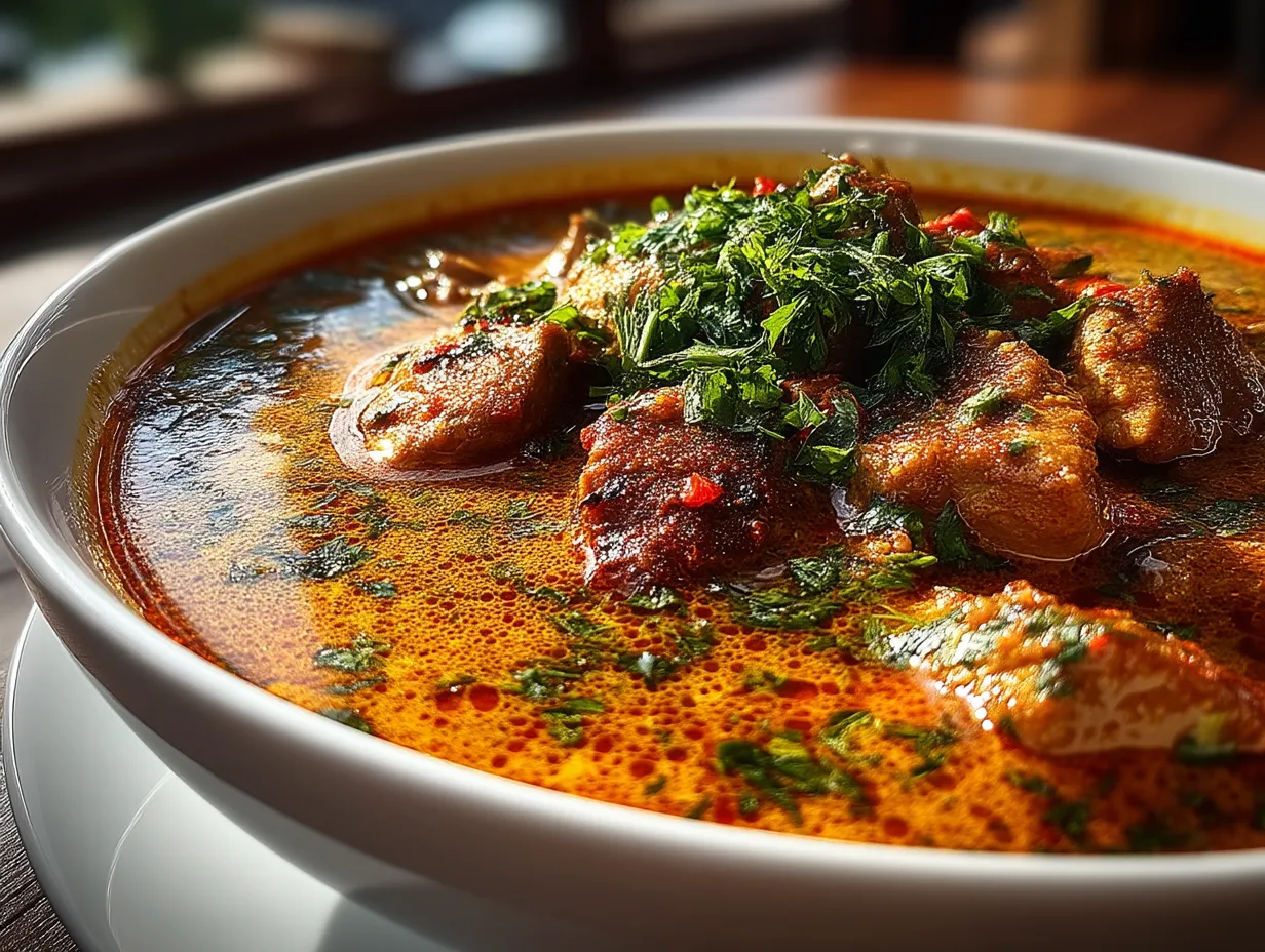 Buttery creamy Butter Chicken Curry served with rice and garnished with cilantro