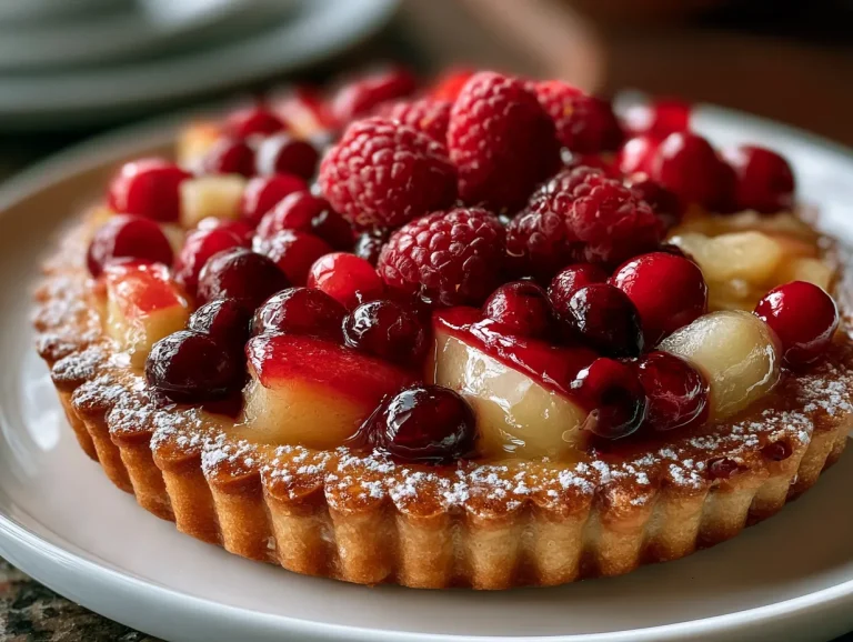 Cranberry Apple Breakfast Tart