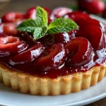 Fresh Plum Tart (Puff Pastry Free)