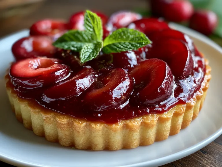 Fresh Plum Tart (Puff Pastry Free)