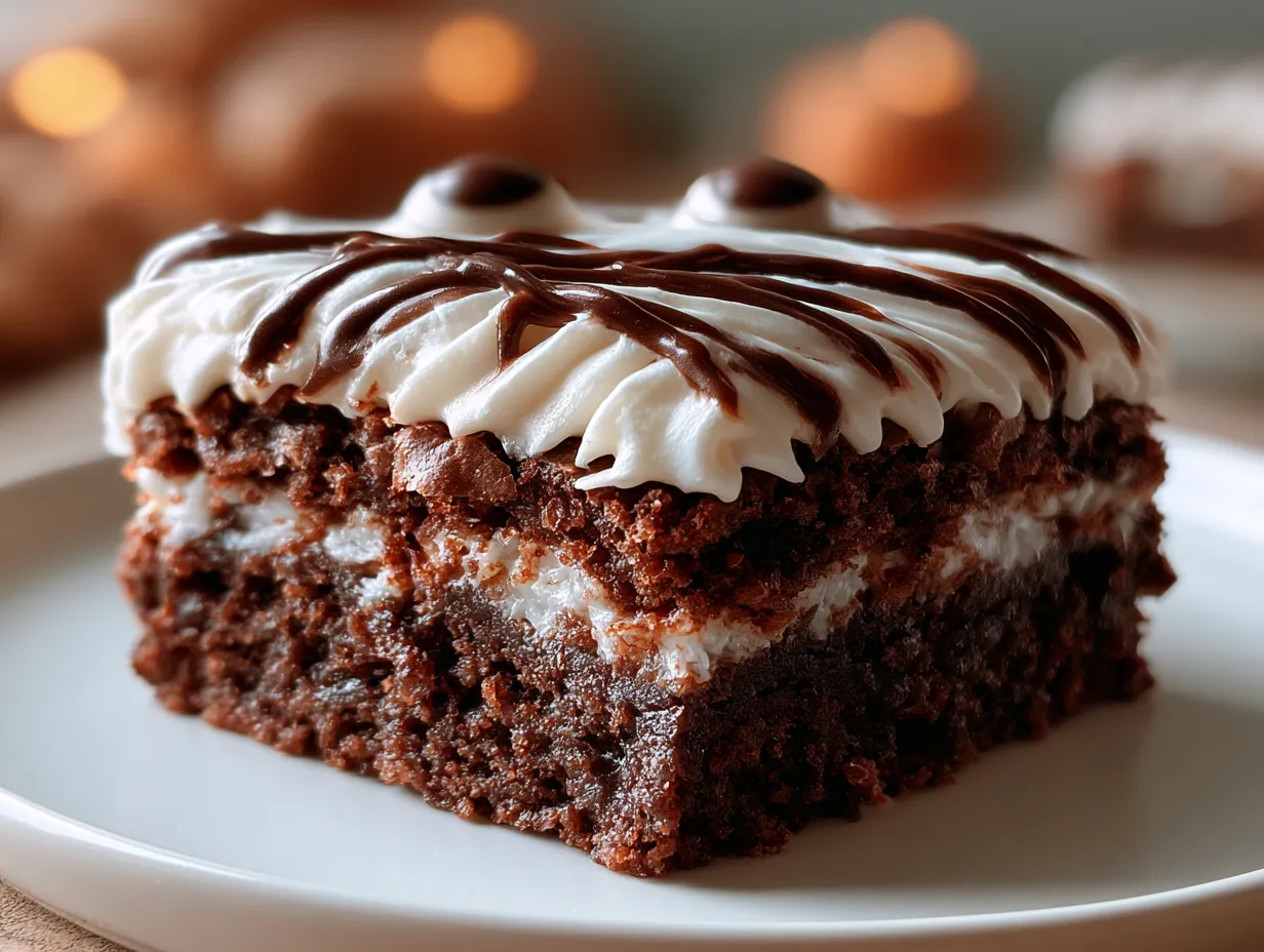 Fudgy Halloween Mummy Brownie Bites served on a tray with festive decorations