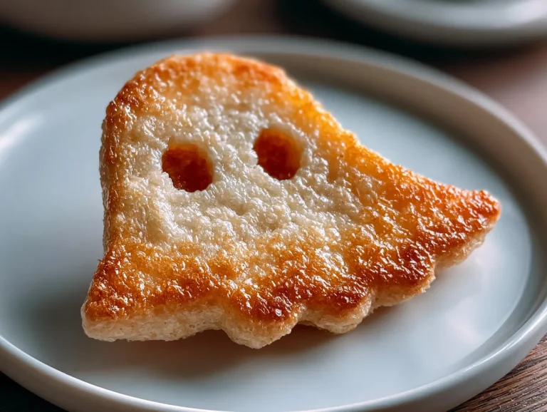 Ghost Shaped Oatmeal Pancake