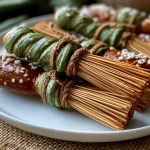 Green Witch Broomstick Pretzel Snack