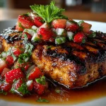 Grilled Balsamic Chicken (Strawberry Salsa)
