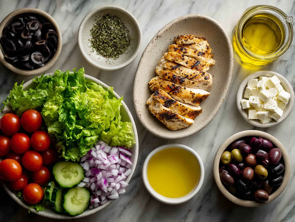 Ingredients for Grilled Buffalo Chicken Salad with Blue Cheese