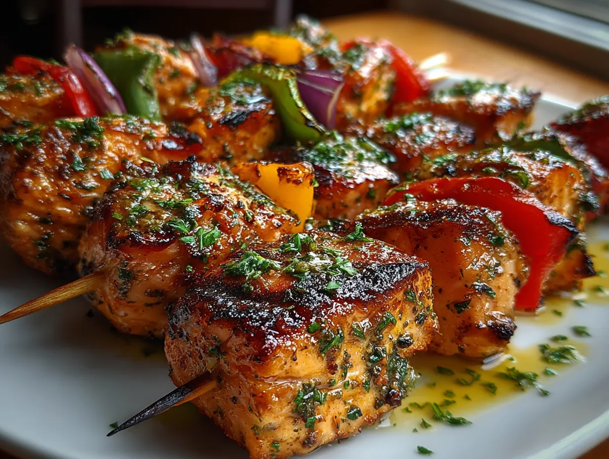 Grilled Salmon Kabobs