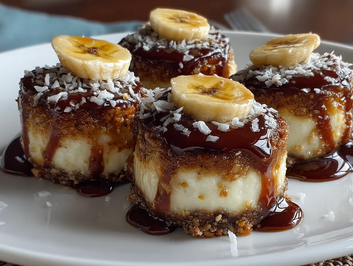 Serving Healthy Frozen Banana Bites on a plate with nuts and fruits