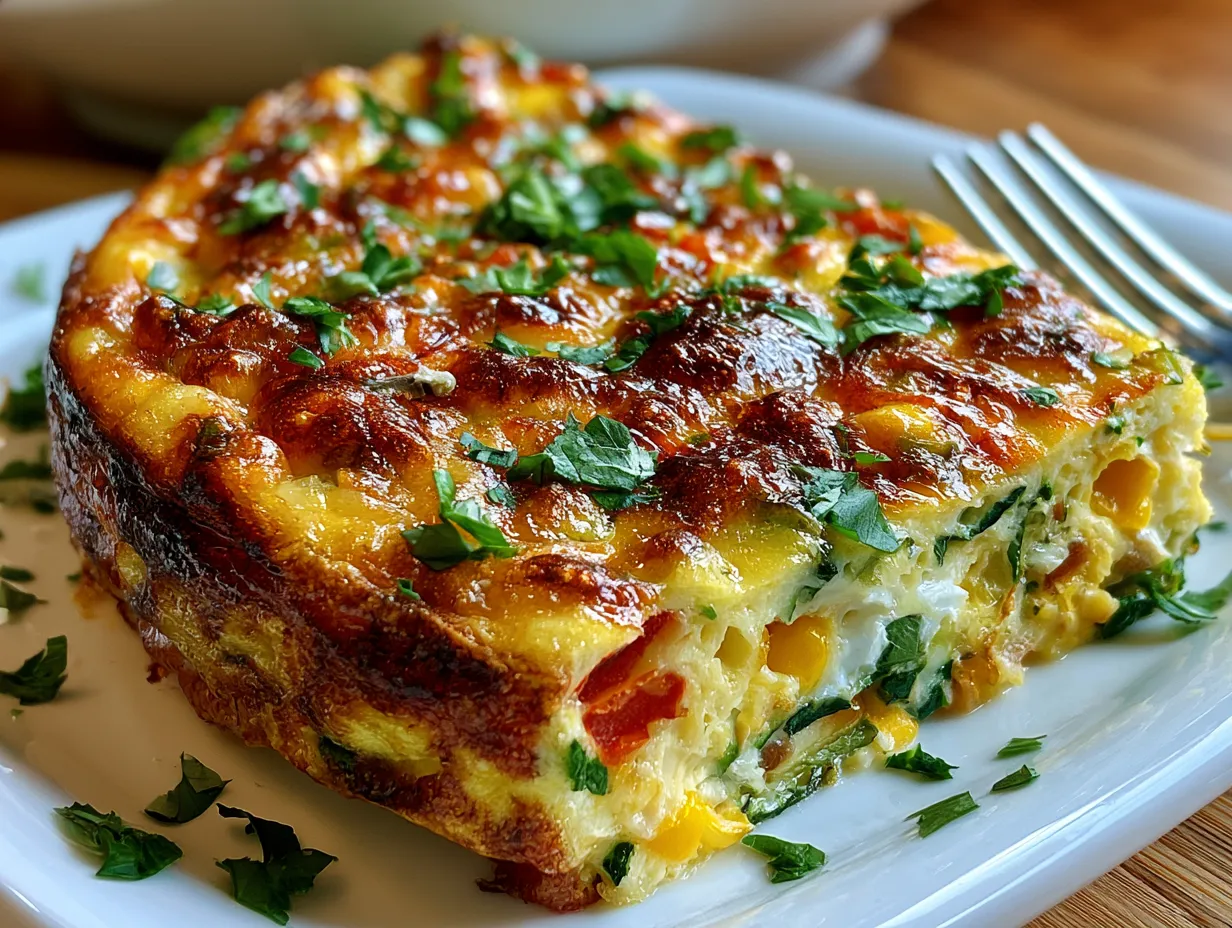 Healthy Zucchini & Corn Breakfast Frittata