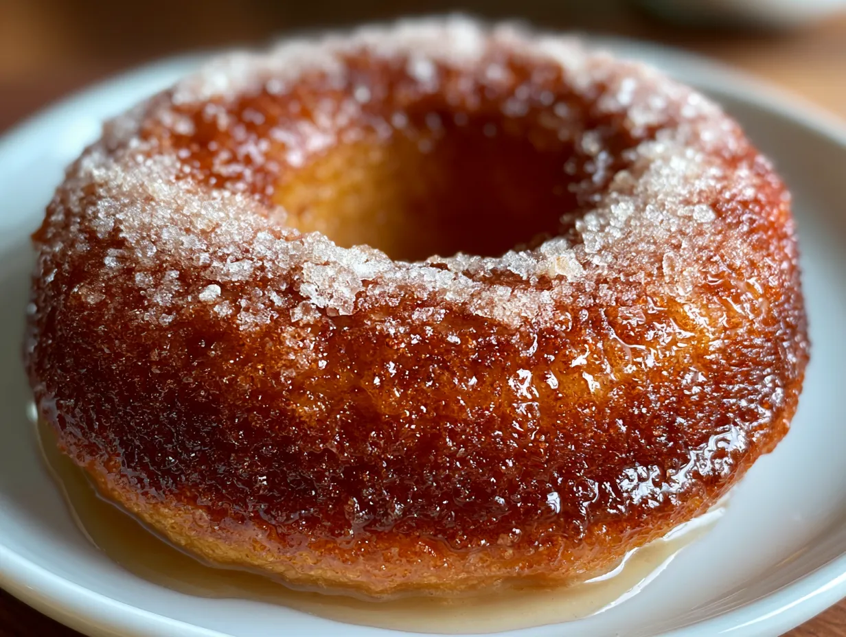Serving Homemade Baked Apple Cider Donuts