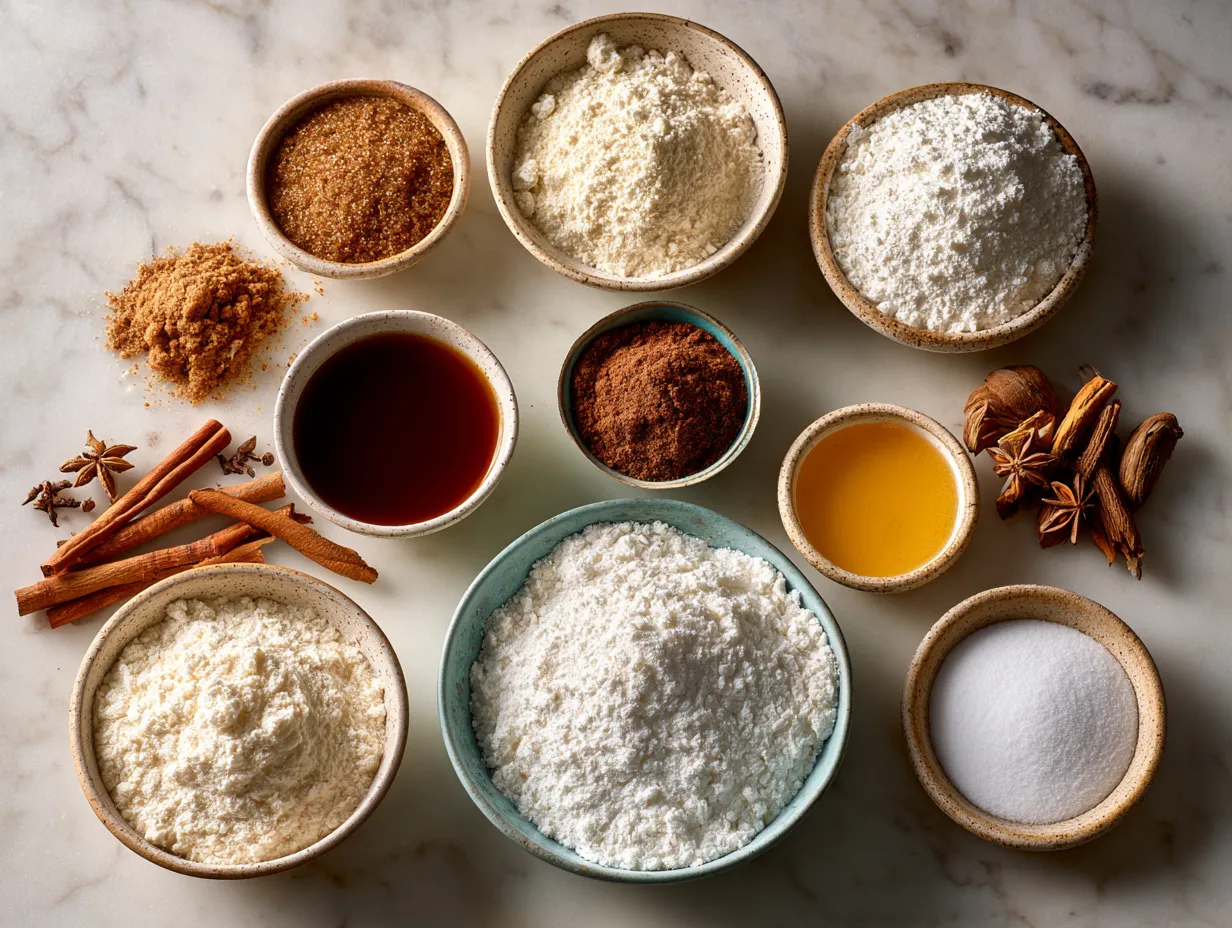 Ingredients for Homemade Baked Apple Cider Donut