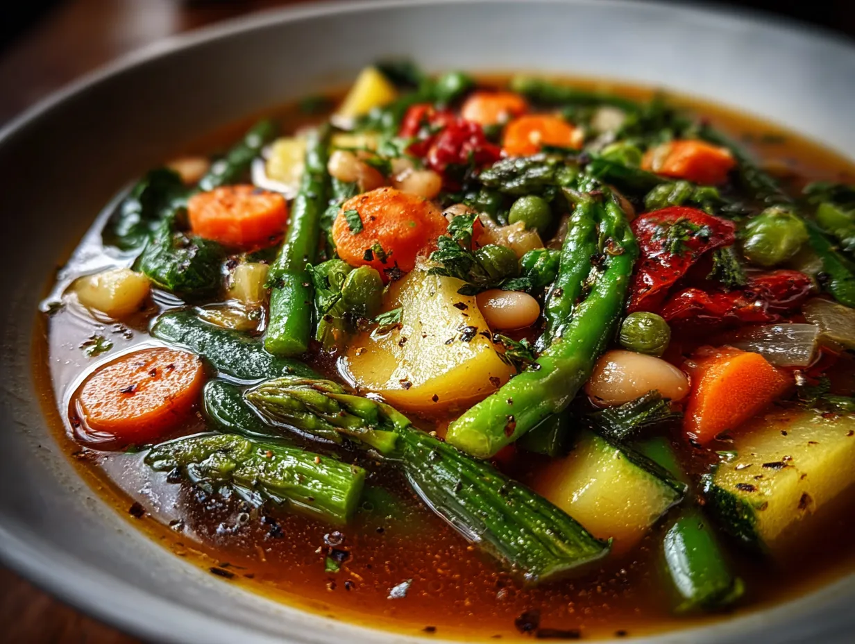 Italian Minestrone Soup Bowl