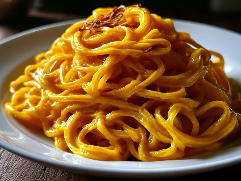 Pumpkin Alfredo Spider Web Pasta