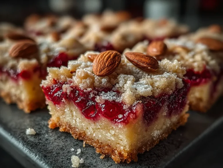 Raspberry Almond Crumble Bars