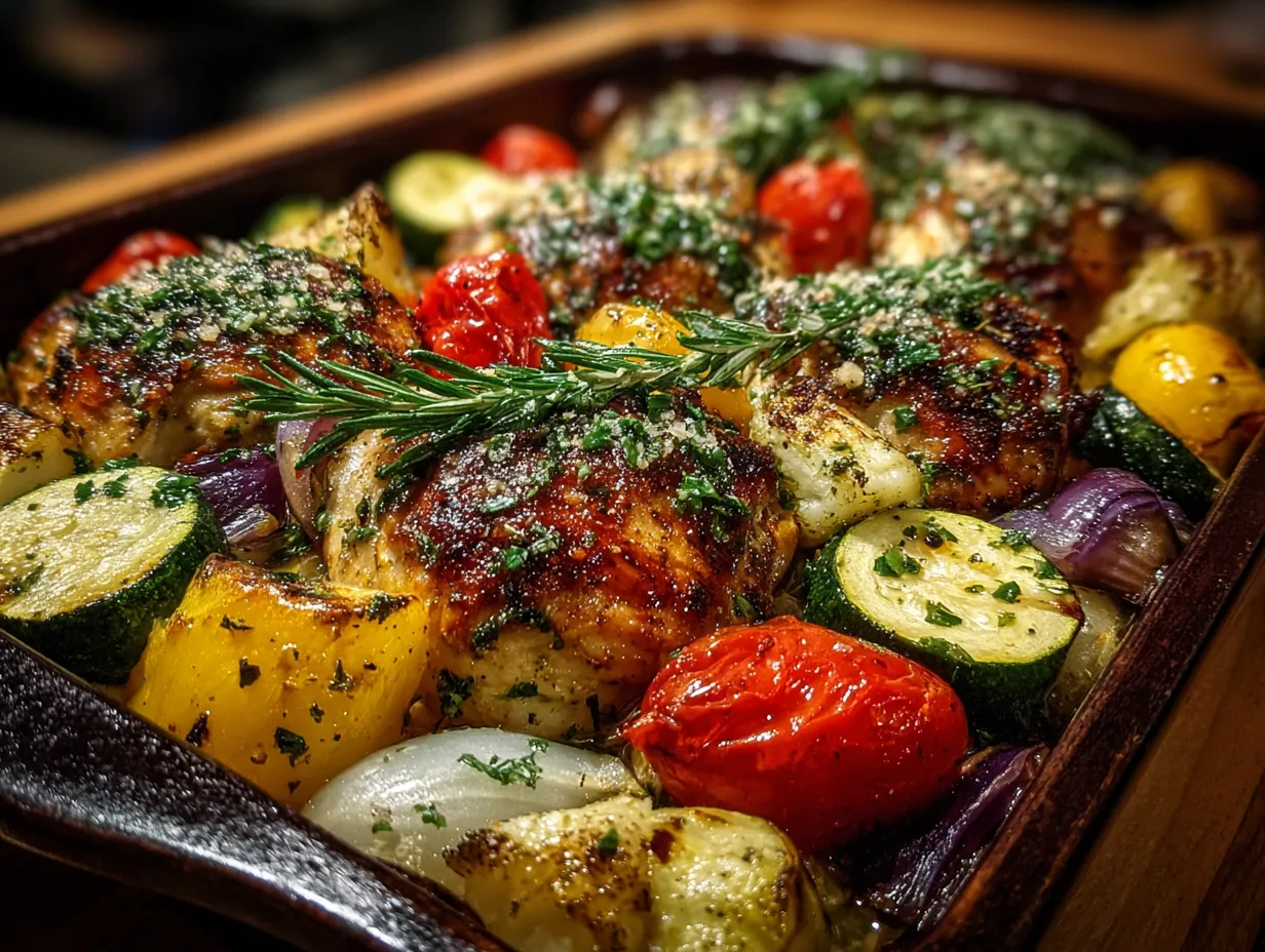 Sheet Pan Mediterranean Chicken & Veggies