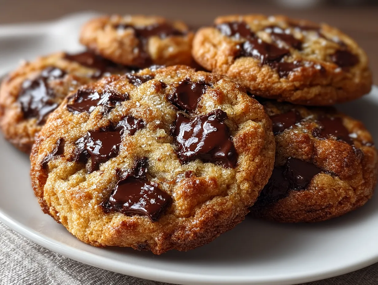 Soft Chewy Low Calorie Choc Chip Cookies served on a plate
