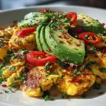 Southwest Egg White Scramble with Avocado
