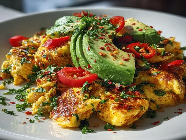 Southwest Egg White Scramble with Avocado